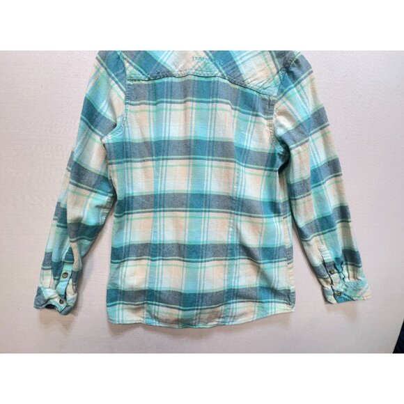 Legendary Whitetails Women’s Button Down Flannel Shirt Size MD Blue White Plaid - Picture 12 of 12